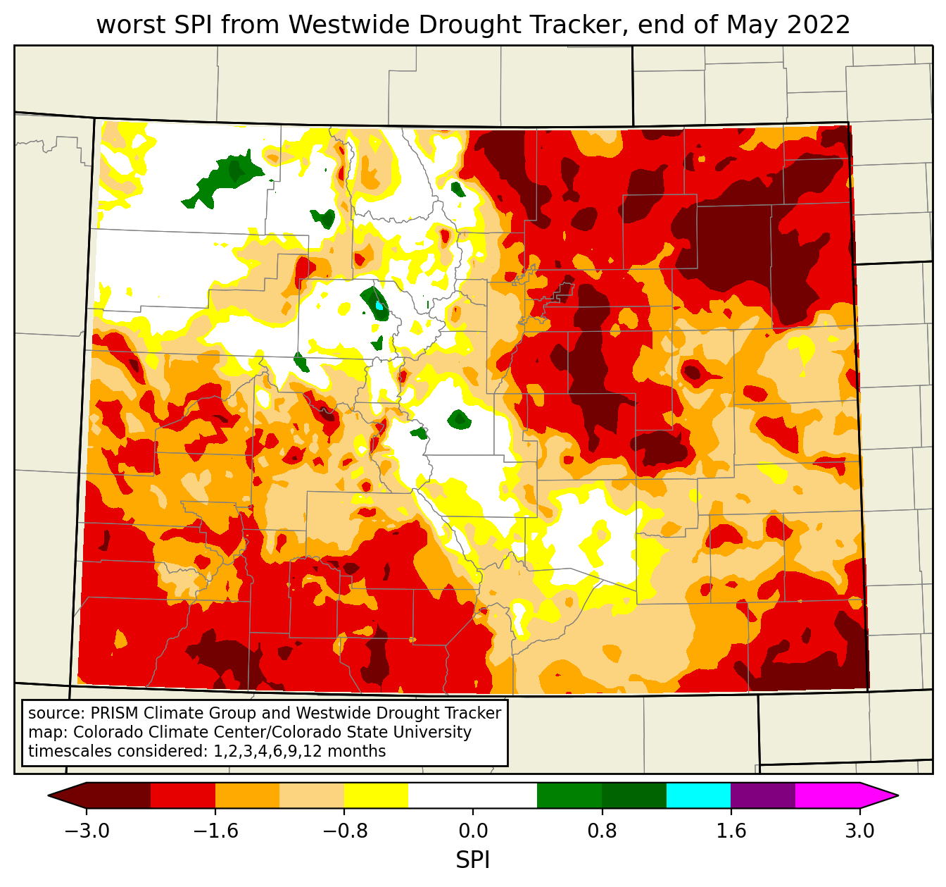 Colorado Climate Center - SPI/SPEI Maps